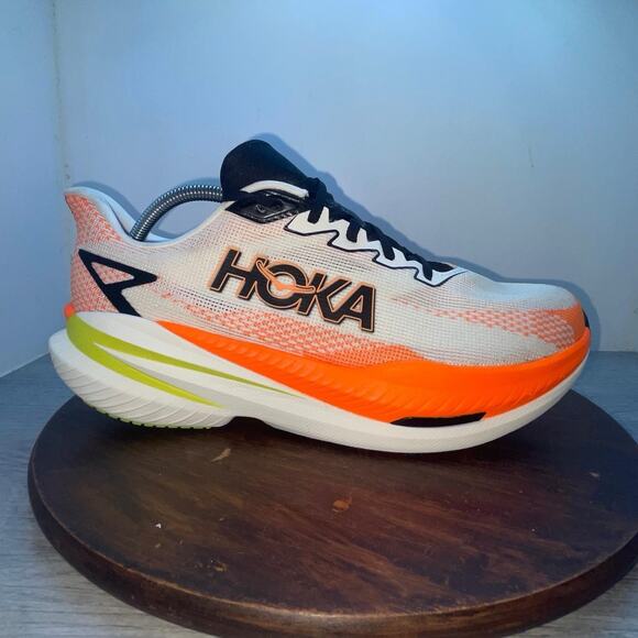 Hoka Mach X 3 Men’s Size 12.5 D White Orange Running Shoes Sneakers 1168720 WNG
